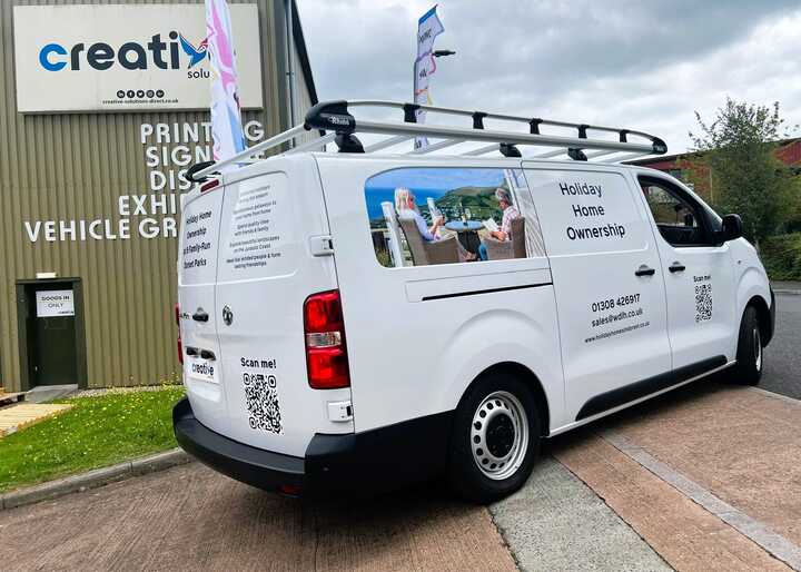 Cut Vinyl & Printed Vehicle Graphics for West Dorset Leisure Holiday's Vauxhall Vivaro