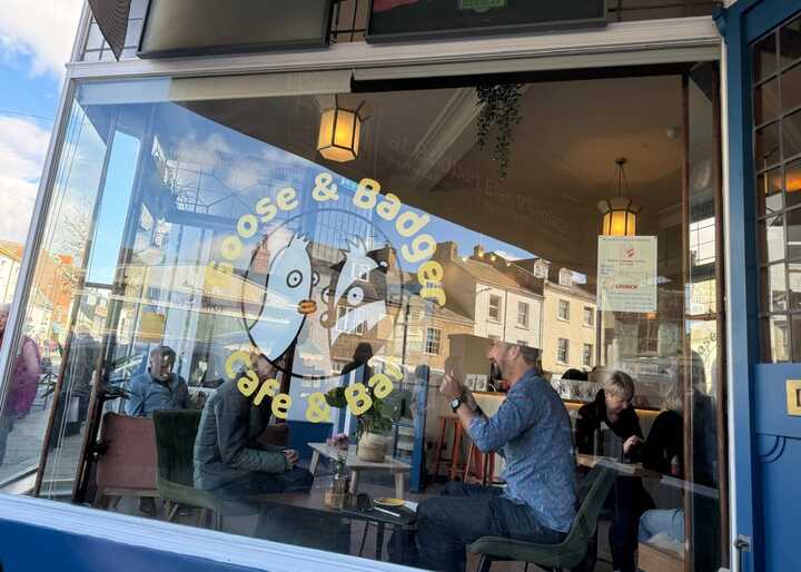 Custom Printed Window Graphics for Goose & Badger Cafe & Bar