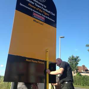 Post Mounted Sign Axminster FC