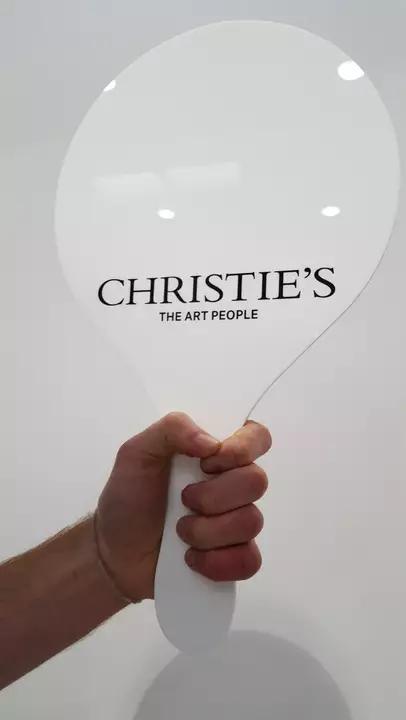 Circle-Christies Hybrid shaped Auction Paddle - ask us to make YOUR shape!