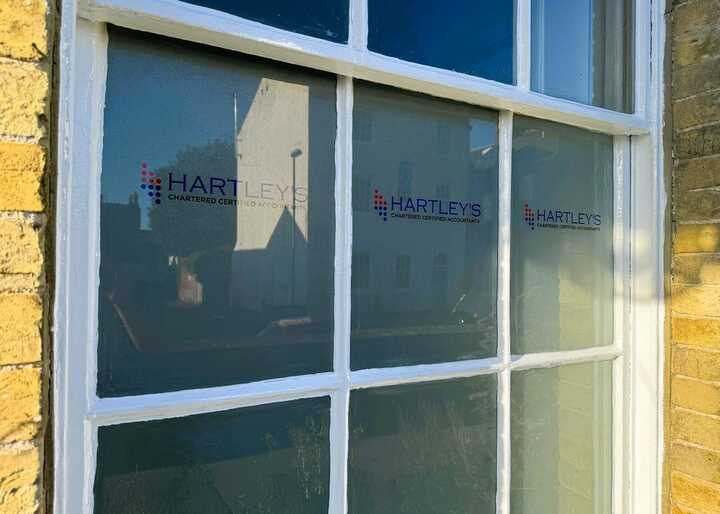 Branded Frosted Window Vinyls for Hartley's & Gillinghams