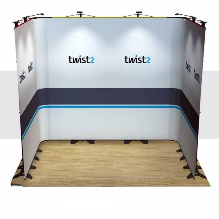 Twist2 3x2 U-Shape Banner Stand Display Wall