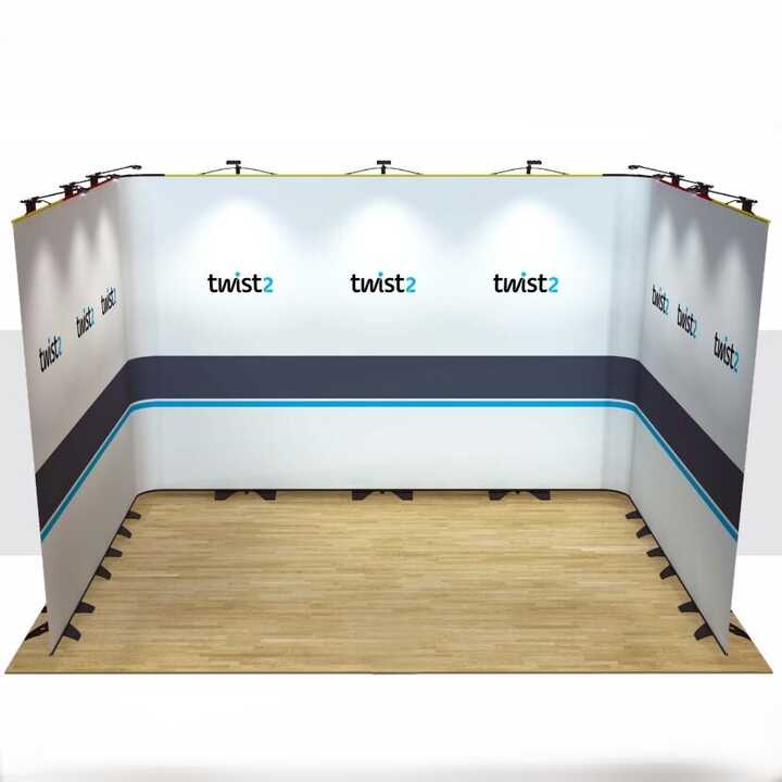 Twist2 4x3 U-Shape Banner Stand Display Wall