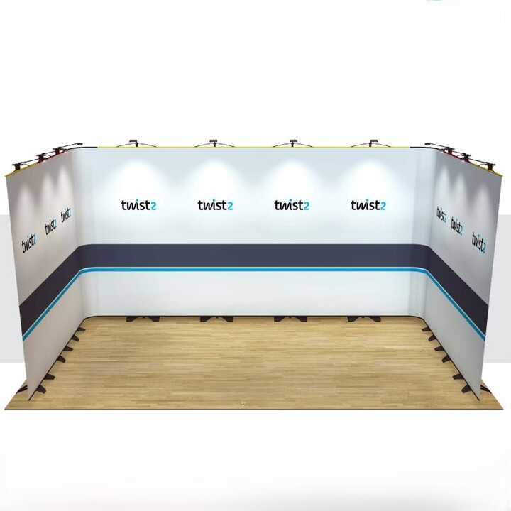 Twist2 3x5 U-Shape Banner Stand Display Wall