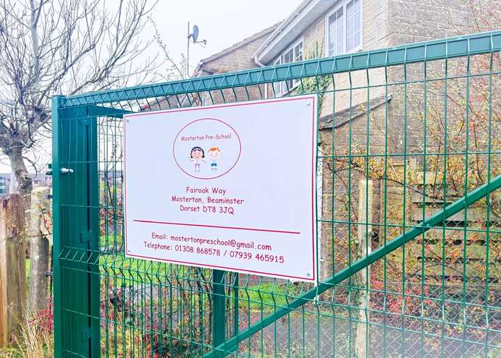 New Gate Sign for Mosterton Pre-School