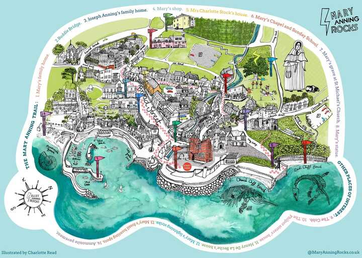 Mary’s Map, a free downloadable map of Lyme Regis so everyone can follow in her footsteps.