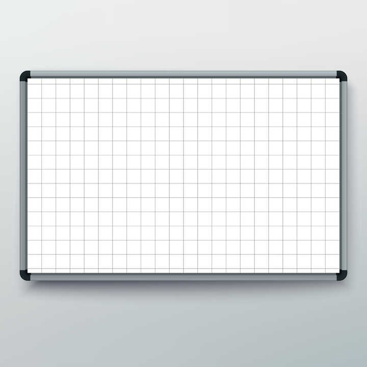 Magnetic Framed Whiteboard with Lines or Grids