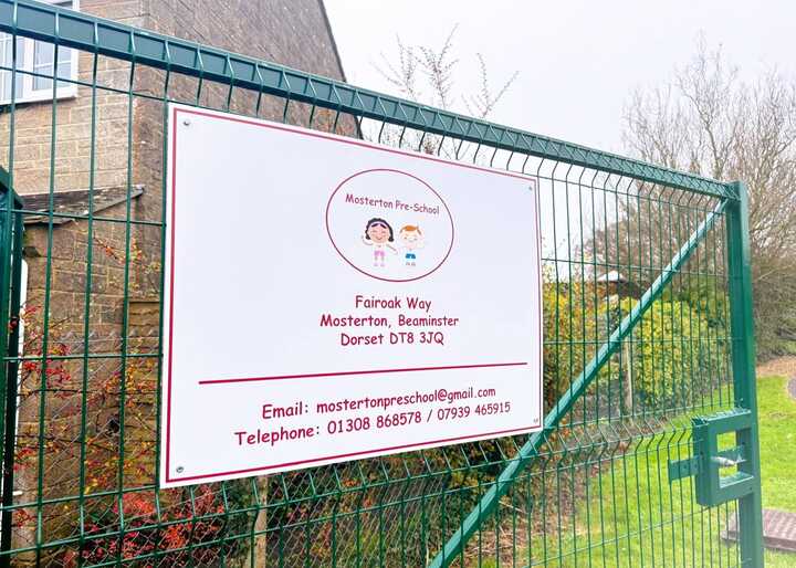 New Gate Sign for Mosterton Pre-School