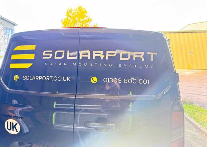 Vehicle Branding Graphics for Solarport's 2024 Ford Transit Custom