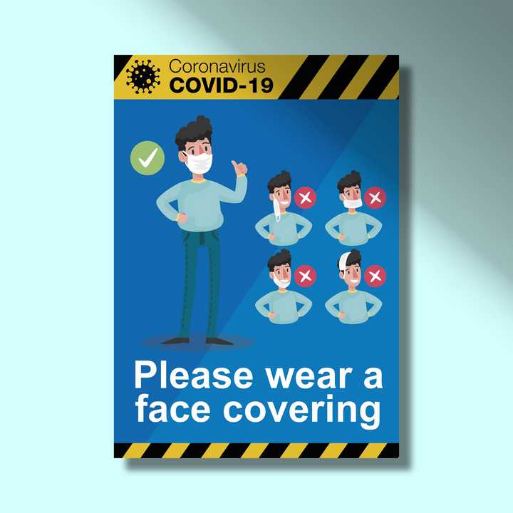 wear a face covering poster