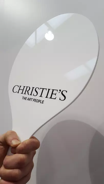 Circle-Christies Hybrid shaped Auction Paddle - ask us to make YOUR shape!