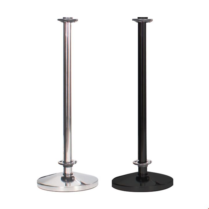 Adfresco-Cafe-Barrier-Post-Silver-And-Black-With-Cross-Rail-Adaptors.jpg