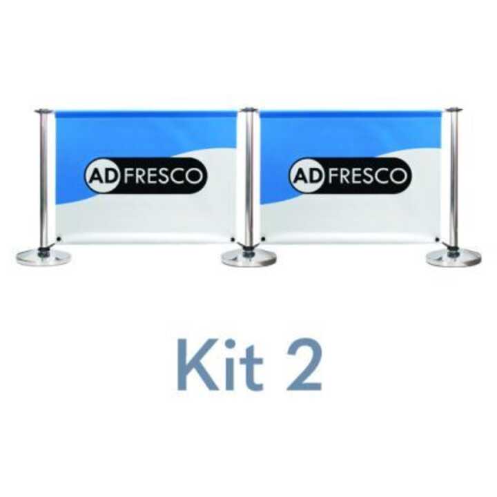 Adfresco® Premium Café Barrier System - Kit 2