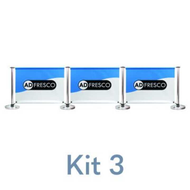 Adfresco® Premium Café Barrier System - Kit 3