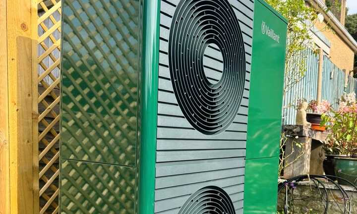 Air Source Heat Pump Wrap: Fir Green Vaillant aroTHERM Plus Double Fan Unit