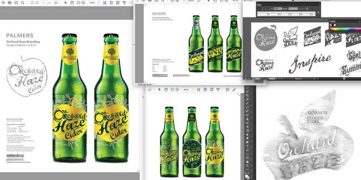 Brand and Logo Design for Palmers Brewery Orhcard Haze Cider Bottles.jpg