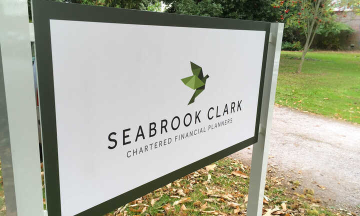 External Signage Replacement Vinyl Overlay for Seabrook Clark, Exeter