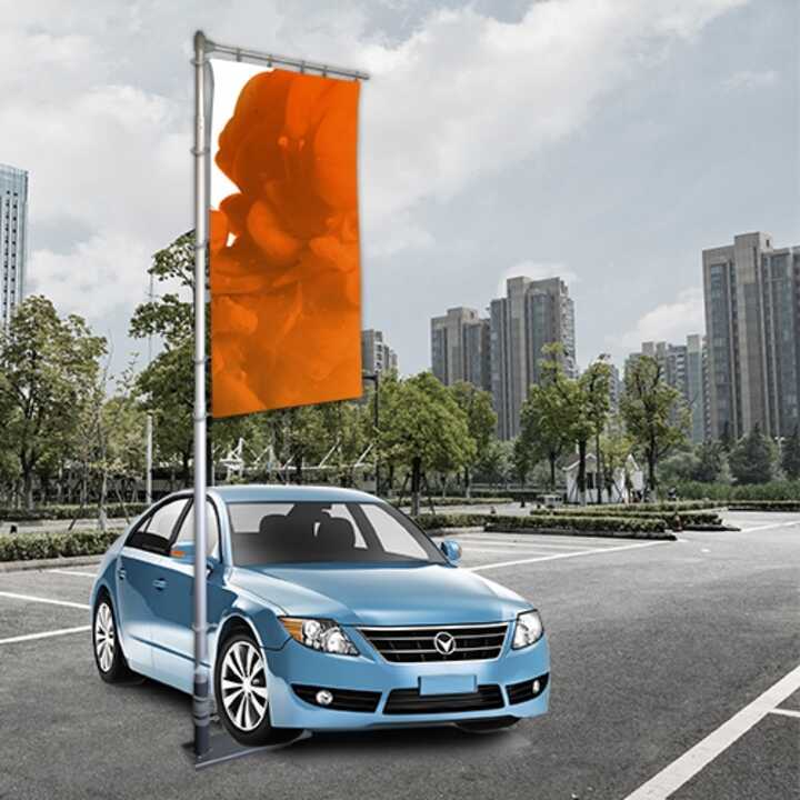 Drive-On Telescopic Car Forecourt Flag