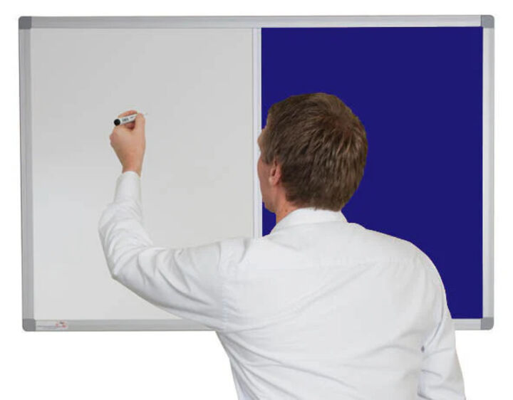 Combination Whiteboard Noticeboard - Premium Felt - OXFORD BLUE.jpg