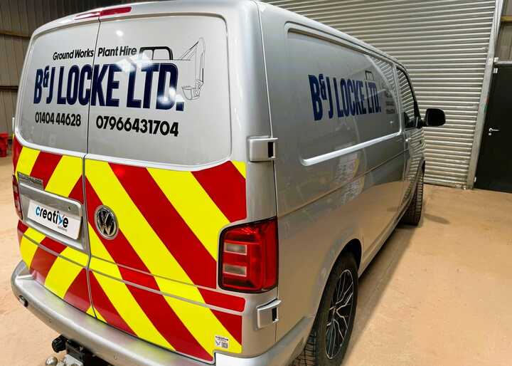 Cut Vinyl Vehicle Graphics and Chevron Kit for B&J Locke Ltd VW Transporter