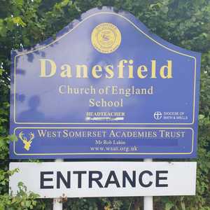 Before - Danesfield Post Mounted Entrance Sign