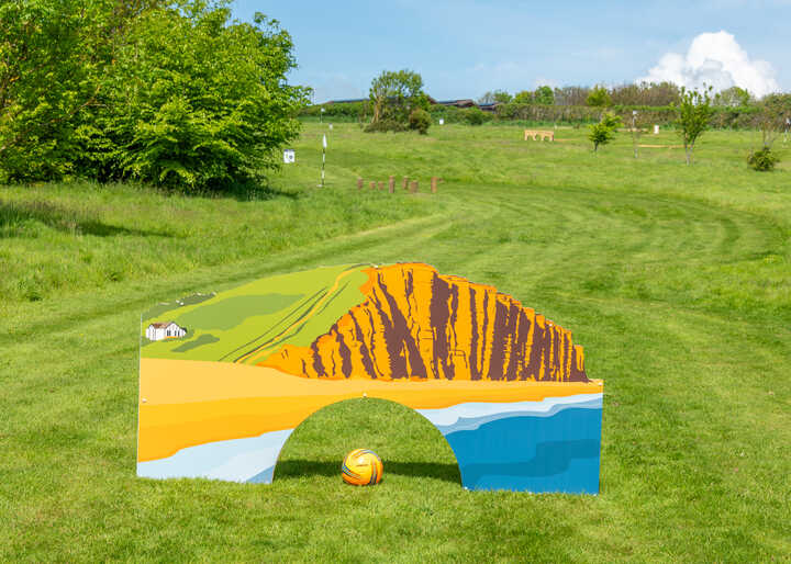 Landscape Obstacles Dot The Course at Highlands End Foot Golf Course