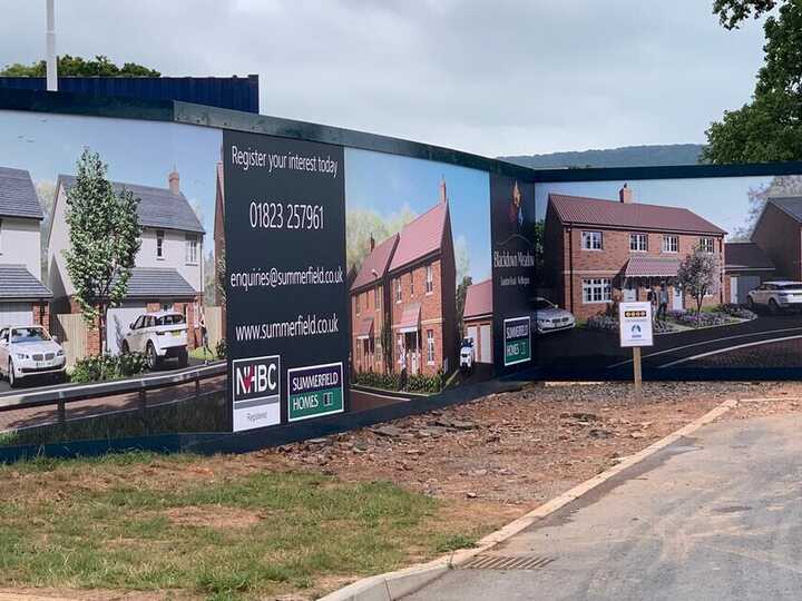 Printed Hoarding Boards and Hoarding Construction for Summerfield Developments