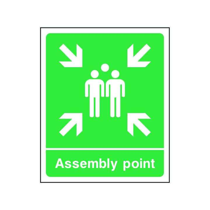 Assembly Point With Arrows & People Icon