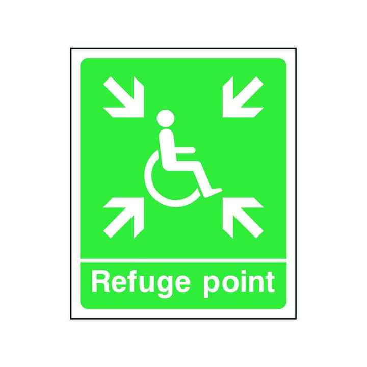 Refuge Point With Arrows & Wheelchair Icon