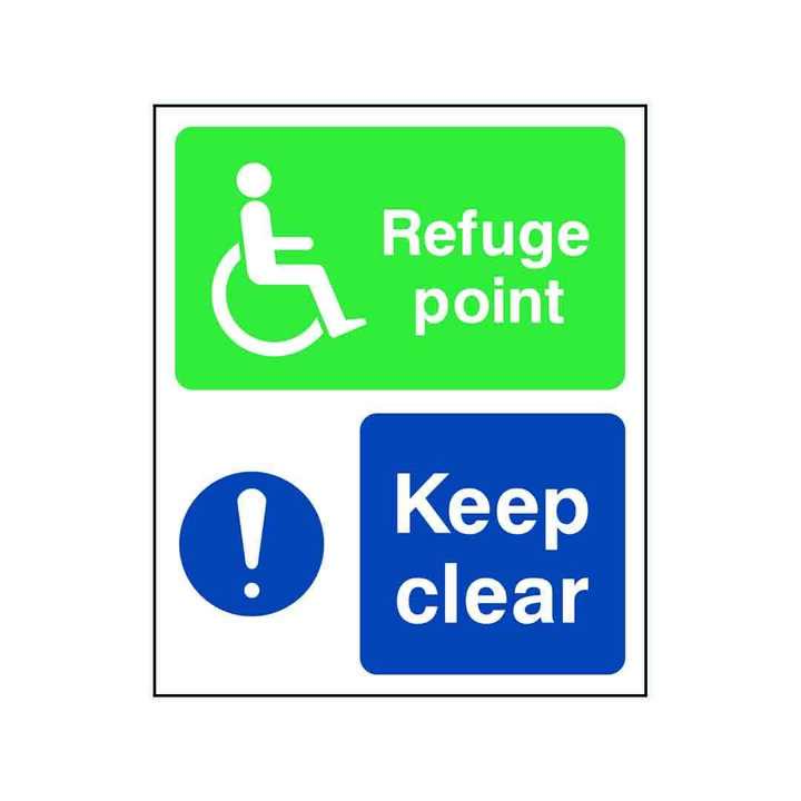 Wheelchair Refuge Point / Keep Clear