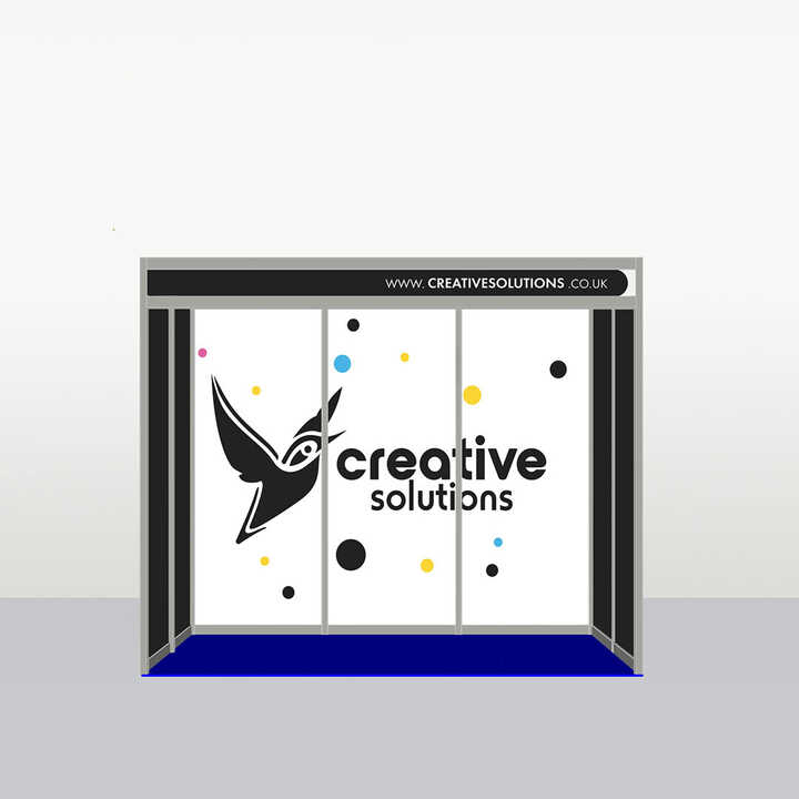 3m x 2m Rollable Shell Scheme Graphics - 3 Walls