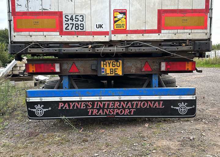 Paynes Logo Inspiration - Bold Red and Silver text from their lorry mudflaps