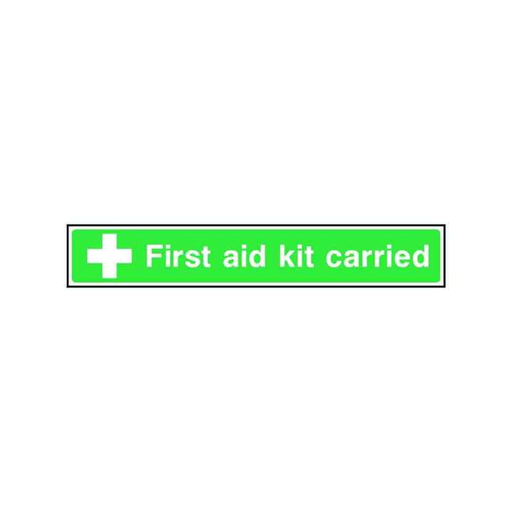 First Aid Kit Carried Vehicle Sticker