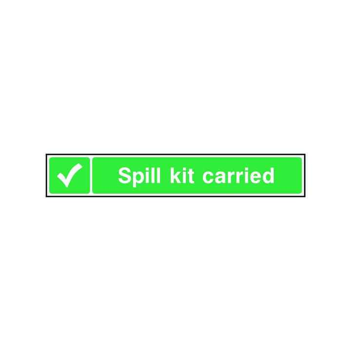 Spill Kit Carried Vehicle Sticker