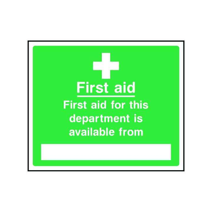 First Aid for This Department Is Available From