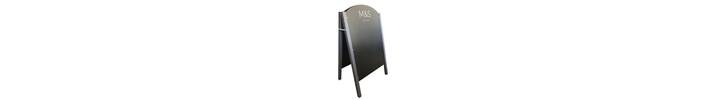 Falcon Chalk A-Board With Slate Grey Wood Stain &amp; M&amp;S Branding Logo.jpg