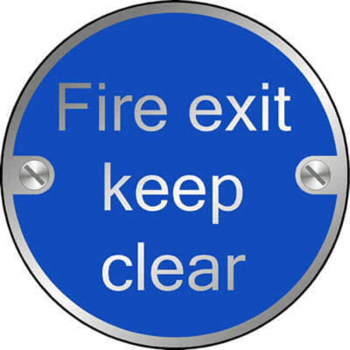 Fire Exit Keep Clear (Disc)