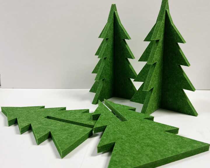 Flat Pack Polycolour Christmas Tree Display Stands