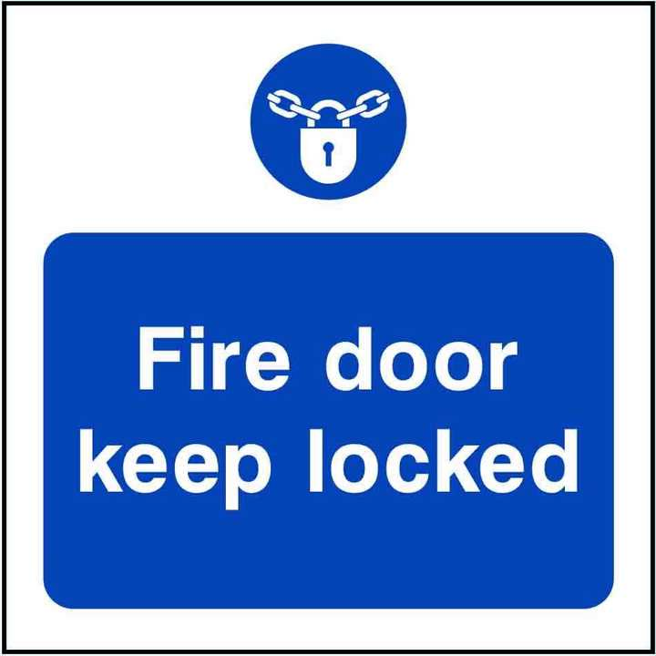 Fire Door Keep Locked (Symbol)