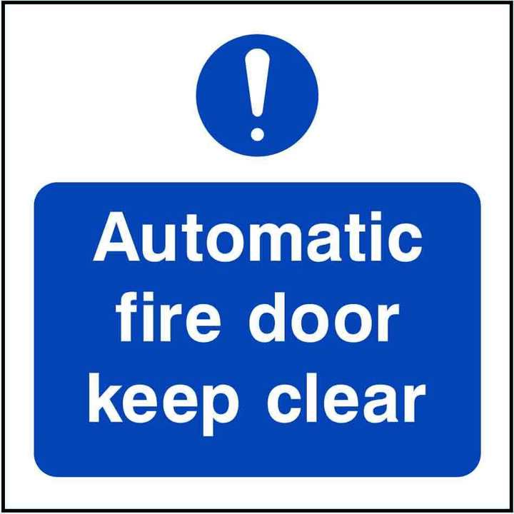 Automatic Fire Door Keep Clear (Symbol)