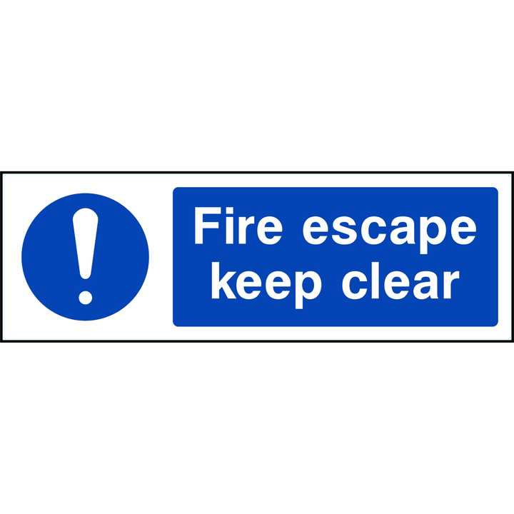 Fire Escape Keep Clear - Rectangle