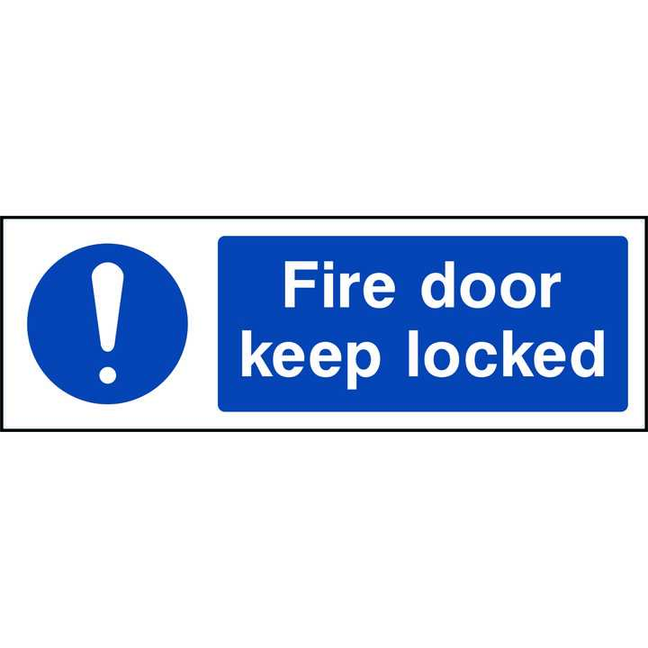 Fire Door Keep Locked - Rectangle