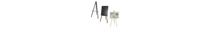 Freestanding Wooden Easels with Foamex and chalkboard panels.png