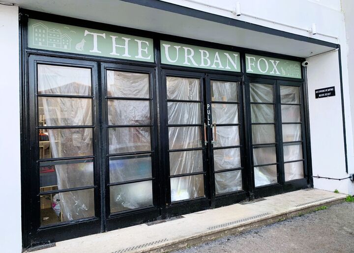 Full Colour Block Out Window Graphics - Shop Branding for The Urban Fox in Lyme Regis 1.jpg