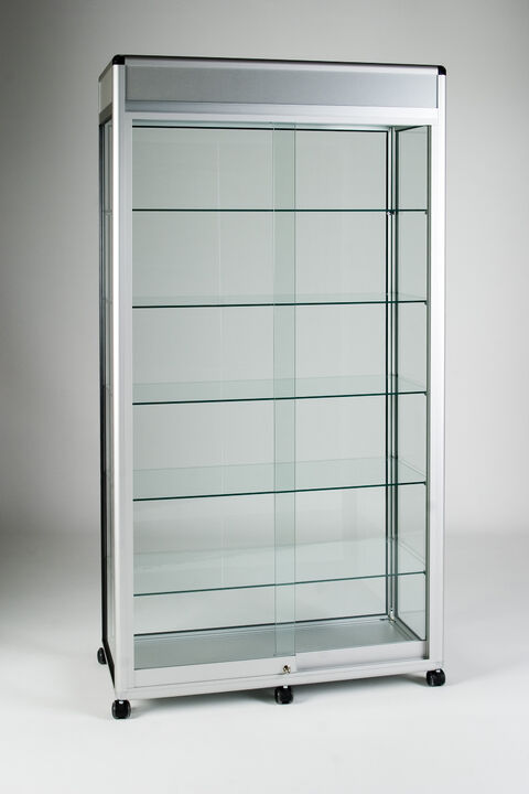 GS3002L Glazed Display Cases - 1000 x 450 x 1932mm - 3 Down Lights.jpg