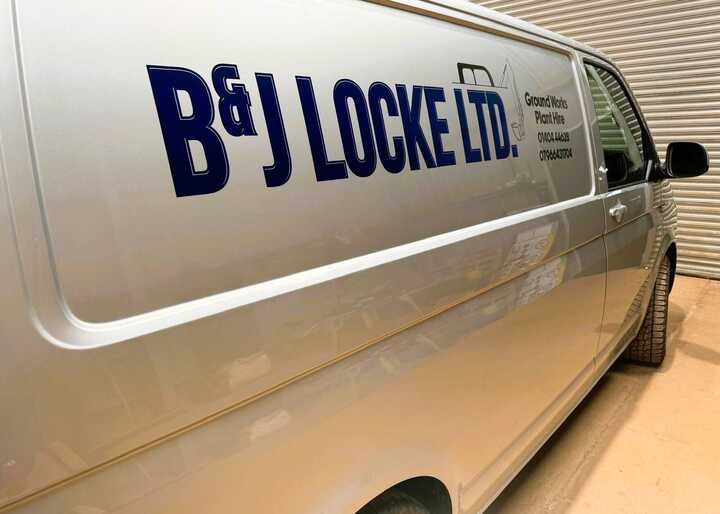 Cut Vinyl Vehicle Graphics and Chevron Kit for B&J Locke Ltd VW Transporter