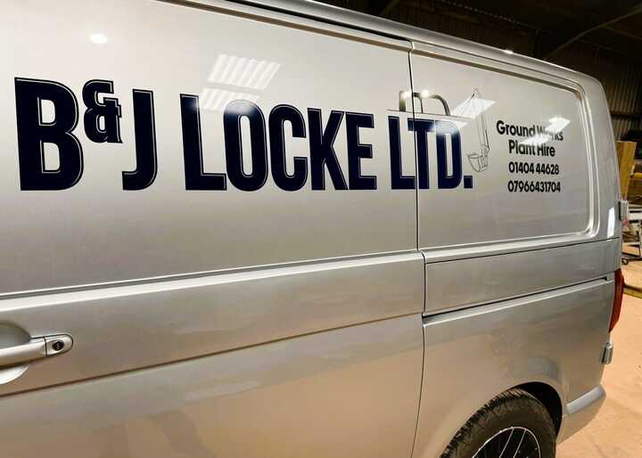 Cut Vinyl Vehicle Graphics and Chevron Kit for B&J Locke Ltd VW Transporter