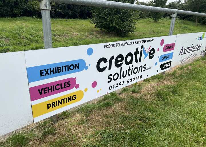 Pitch Side Sponsorship Board - Aluminium Panel With Channel Fixings On Rear