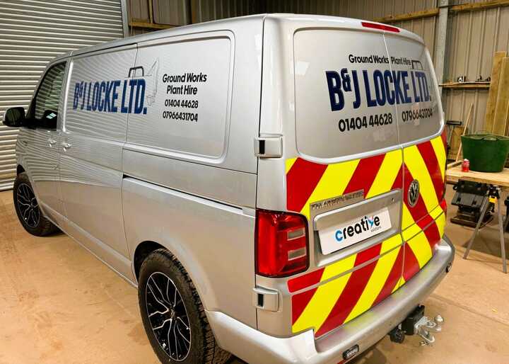 Cut Vinyl Vehicle Graphics and Chevron Kit for B&J Locke Ltd VW Transporter