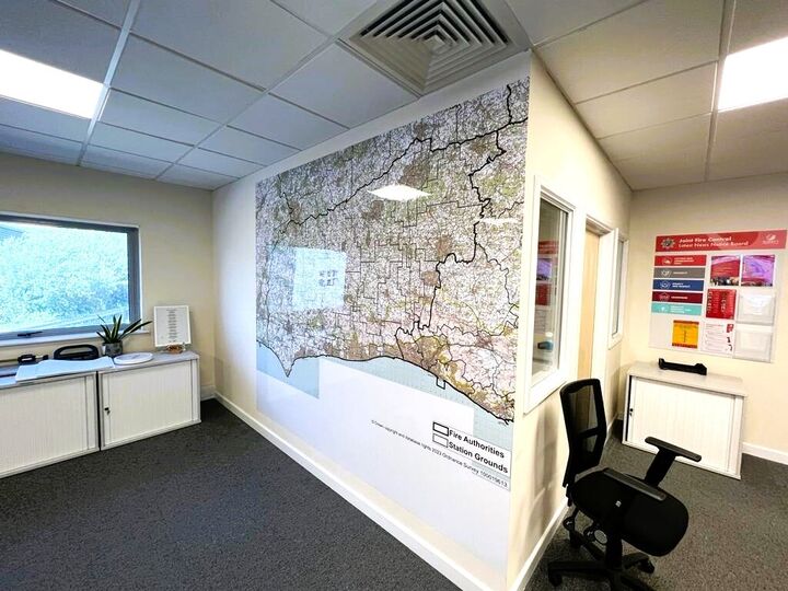 Custom Printed Non-Magnetic Area Map for Surrey Police.jpg